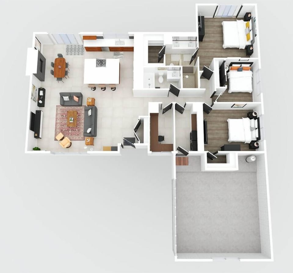Floor plan of the house.
