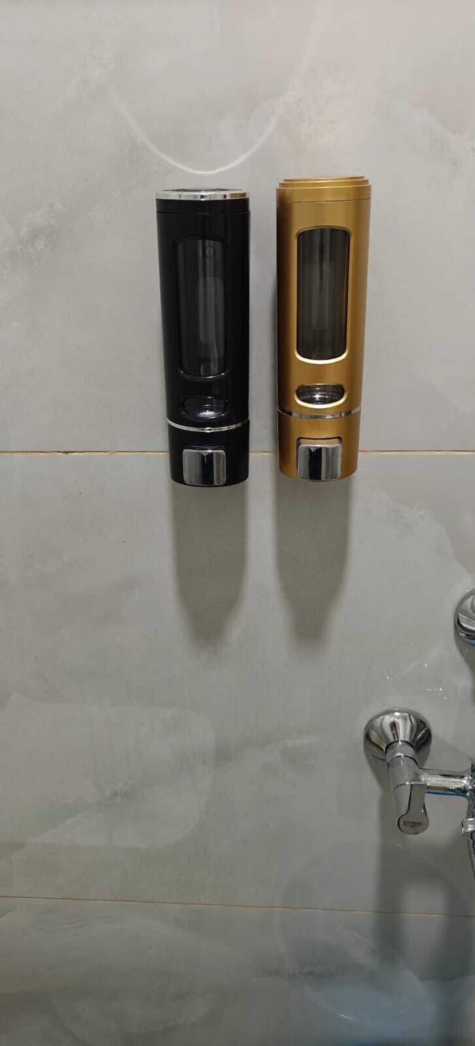 Shower, towels, soap, shampoo