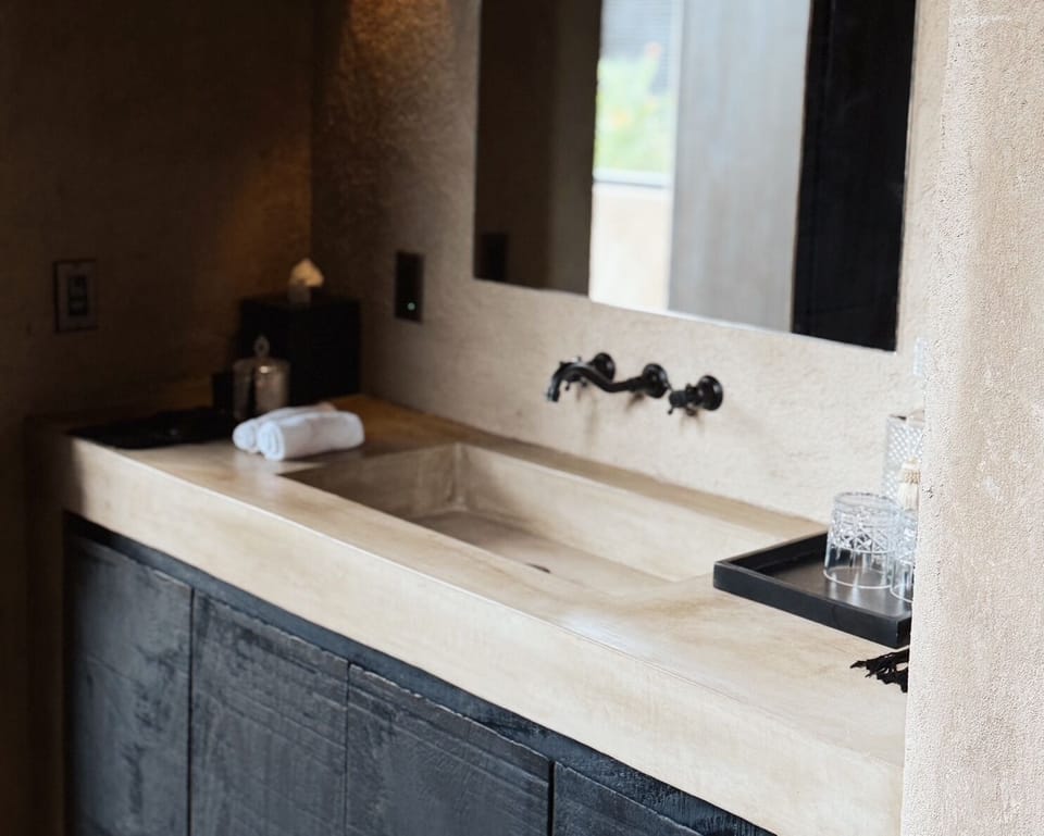 Hair dryer, bathrobes, towels, soap