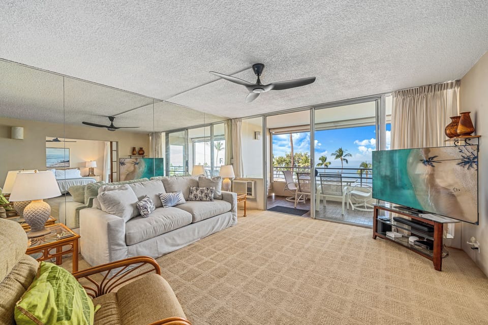 Living Room with Ocean Views. Relax in this spacious living area. 