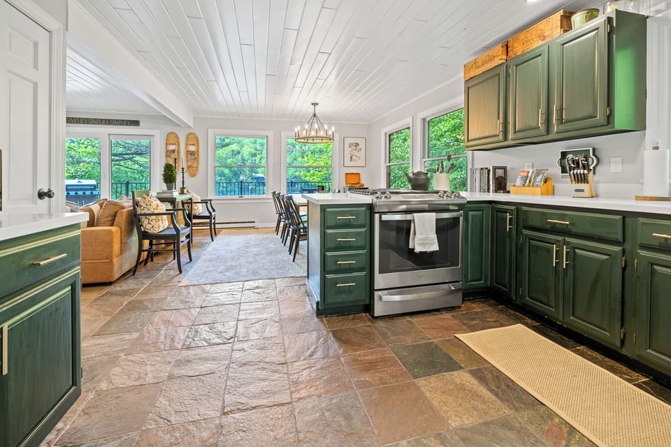 Airy full kitchen ready for shared cooking moments
