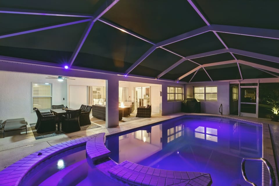 Pool & Spa at night