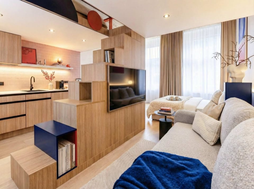 Lower floor of the apartment