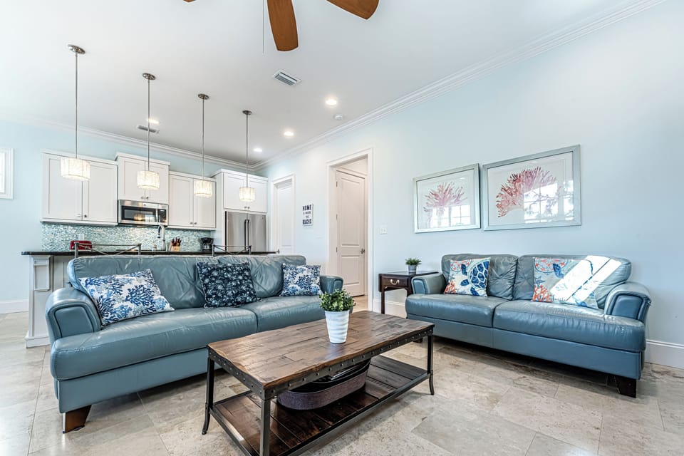 Living Area & Kitchen