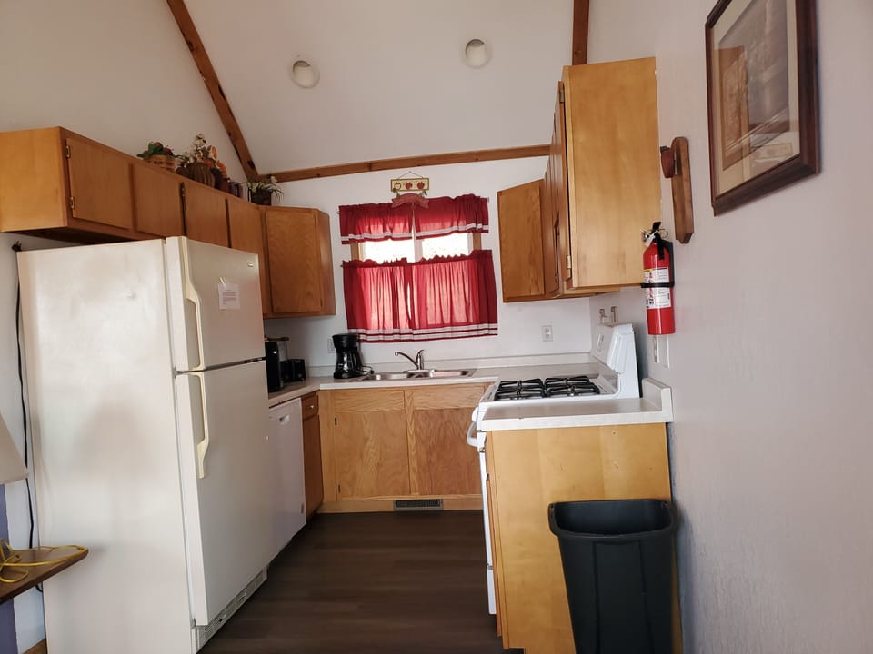 galley kitchen with full size appliances