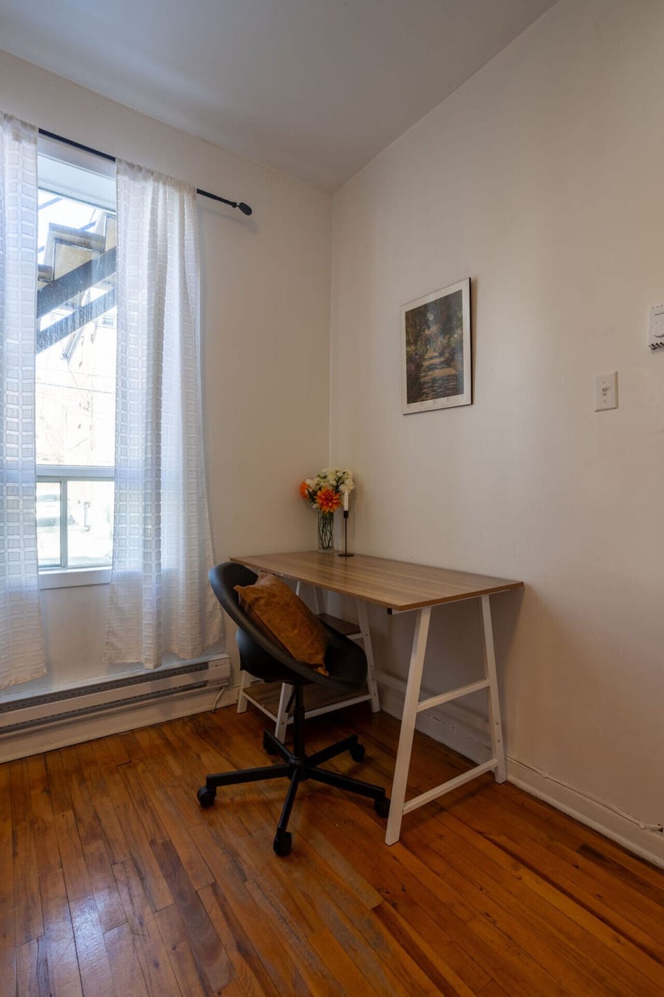 Peaceful desk area by the window—perfect for work or study