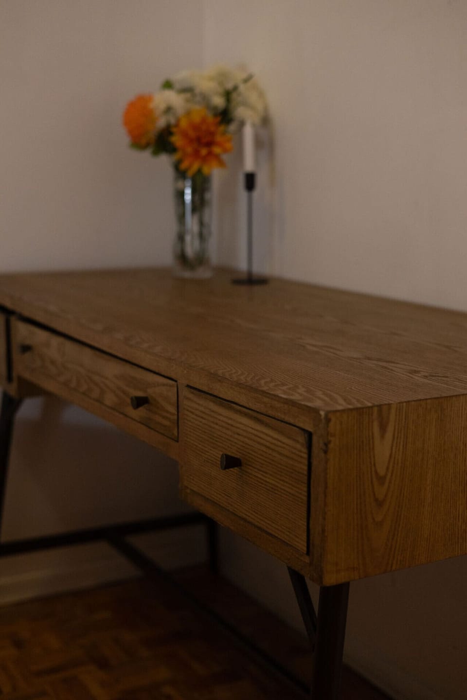 Charming wooden desk ideal for work or writing