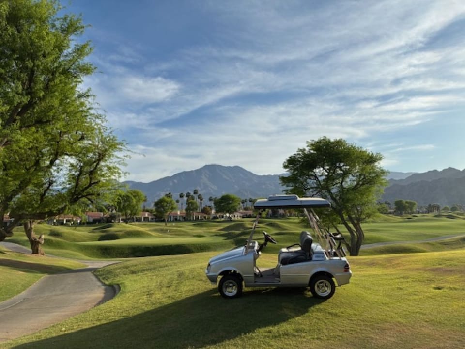 Complimentary golf cart included to explore PGA West & nearby attractions.