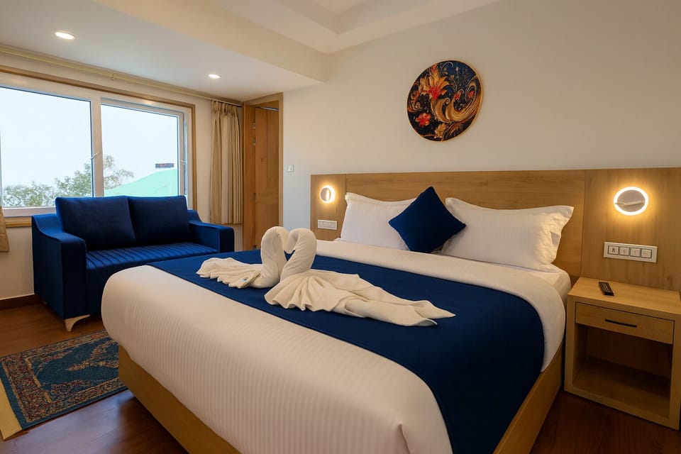 Double or Twin Room, Mountain View | Egyptian cotton sheets, premium bedding, individually decorated