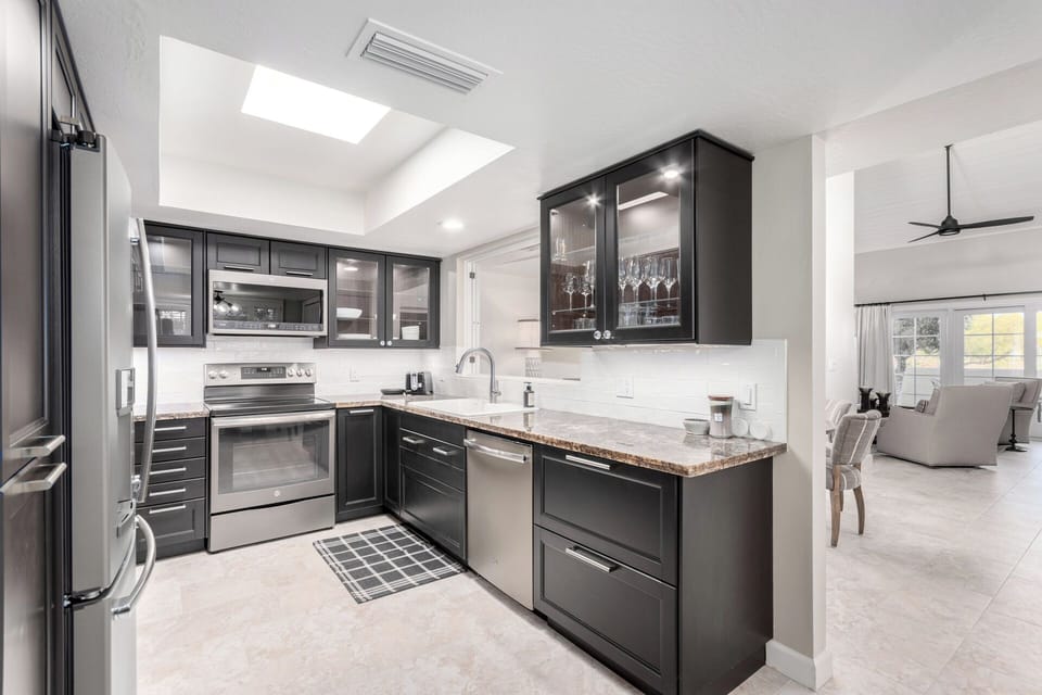 Fully stocked kitchen