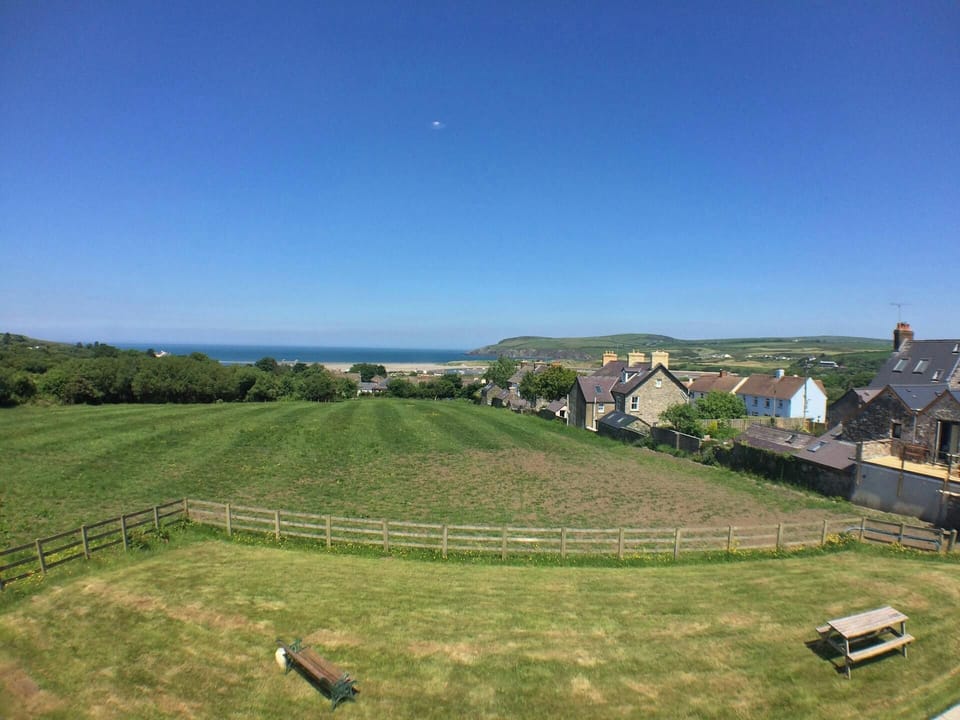 The view across to the sea