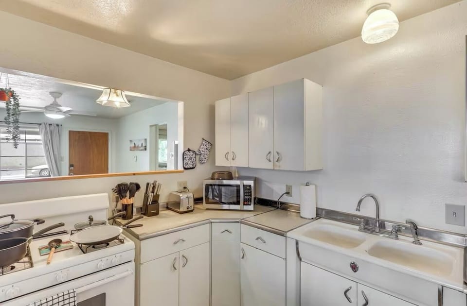 Full Kitchen with everything needed for short term and long term stays!
