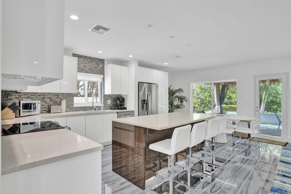 House, Pool View | Private kitchen