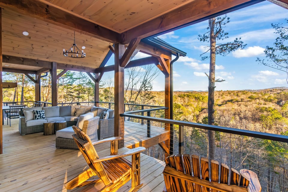 Enjoy your morning coffee on our beautiful deck!