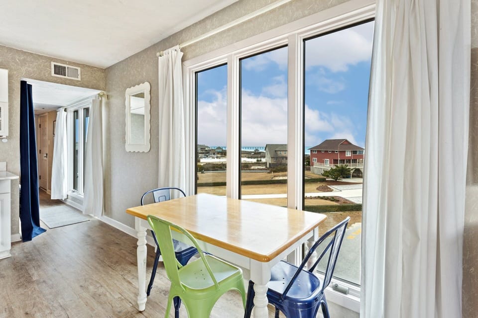 The convenient dining space in the Living Area boasts beautiful views.