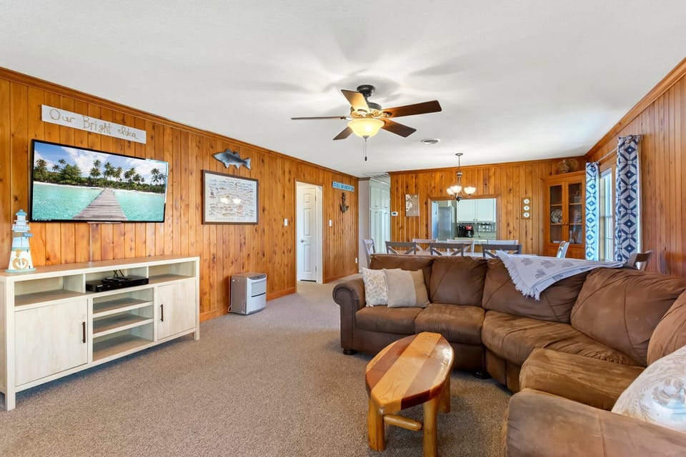 Relax in the open-concept Living Area after a full day at the beach.
