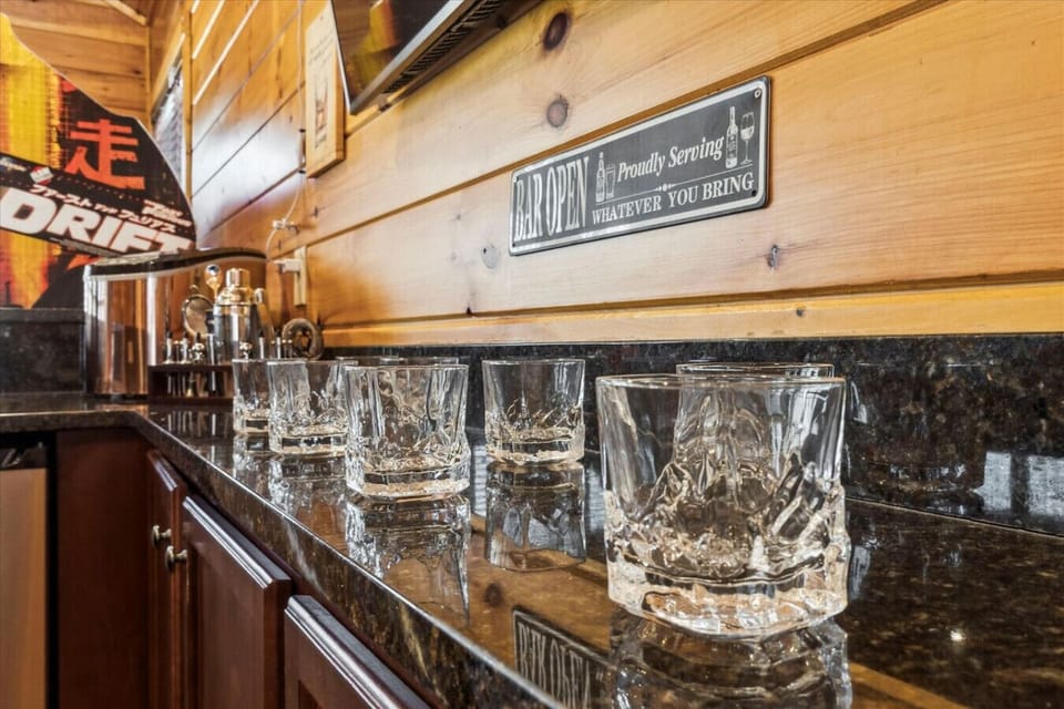 Sip in style with custom mountain whiskey glasses, perfect for enjoying your favorite drink while taking in the scenic views.