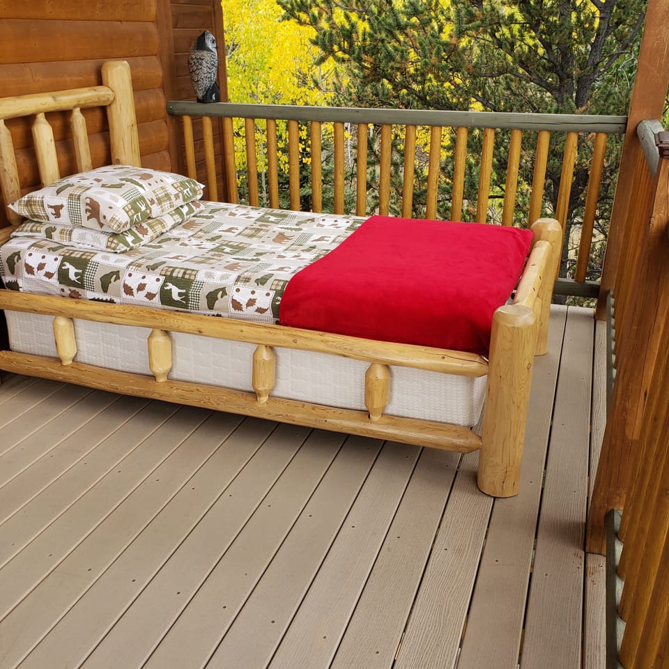 Beautiful napping patio bed with summer breeze
