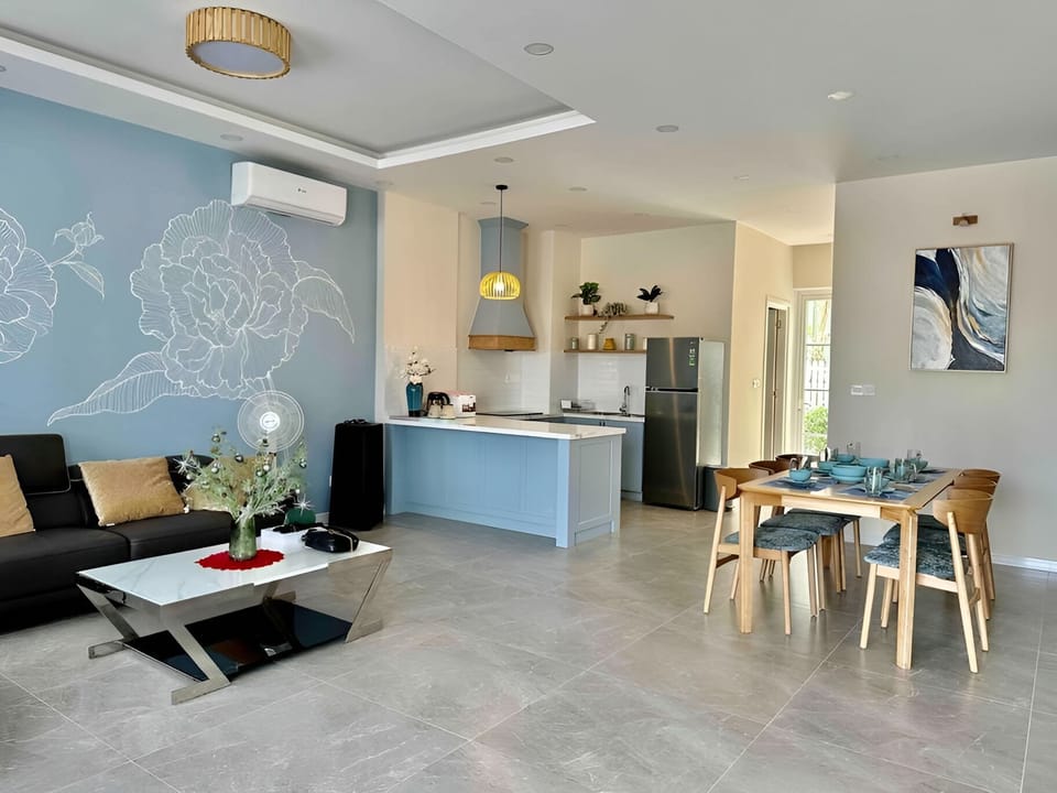 Villa, Balcony, Garden View | Living area | 55-inch LCD TV with cable channels