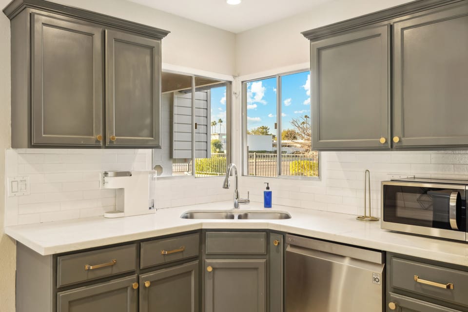 Lovely view while you wash dishes brings in natural light