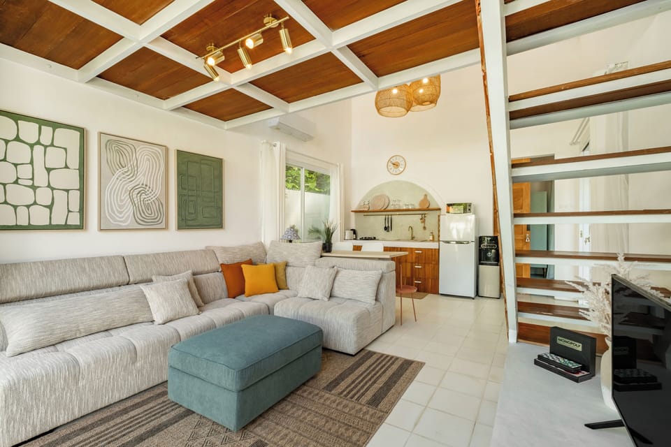 Honeymoon Villa, 1 Bedroom, Pool View | Living area | 42-inch Smart TV with digital channels, Netflix, streaming services