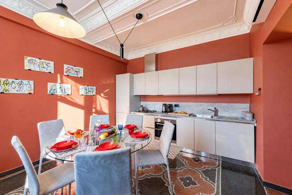 Standard Apartment, 4 Bedrooms, Air conditioning, Sea Facing (Precious House Genova Porto Antico) | Private kitchen
