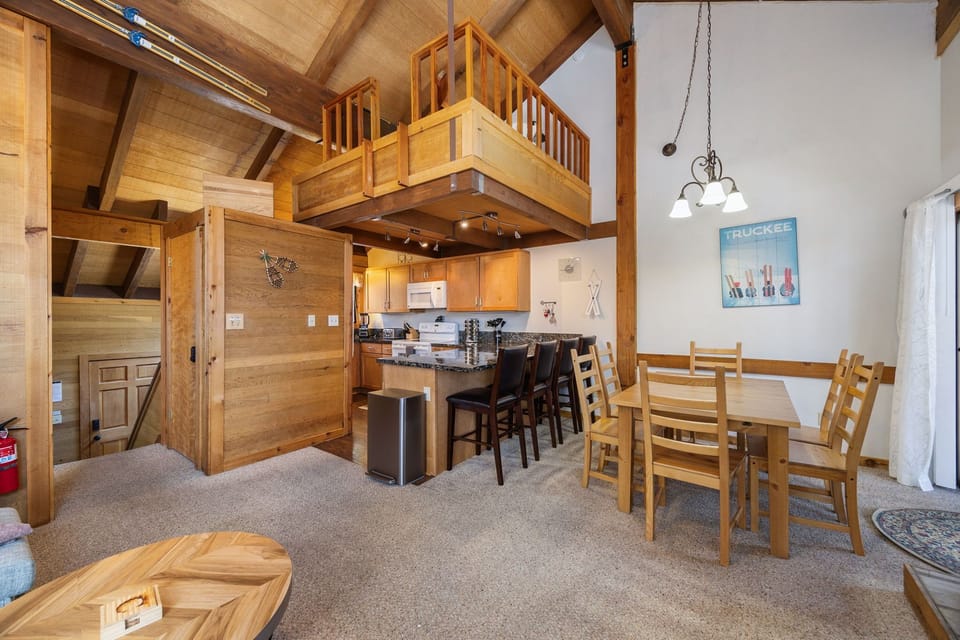 Alternative view of dining area and kitchen - the loft is not available
