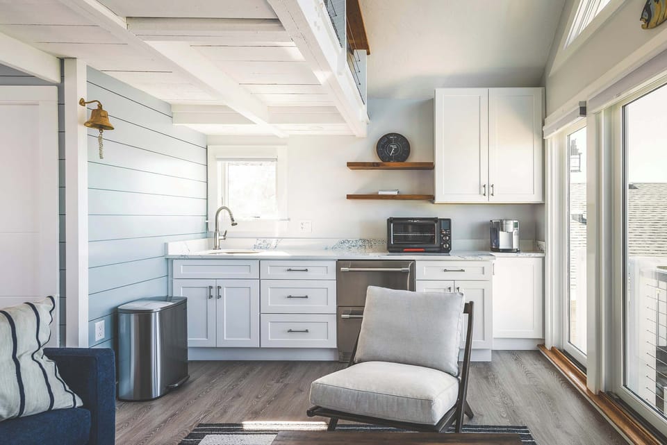 Compact kitchenette ideal for guest quarters