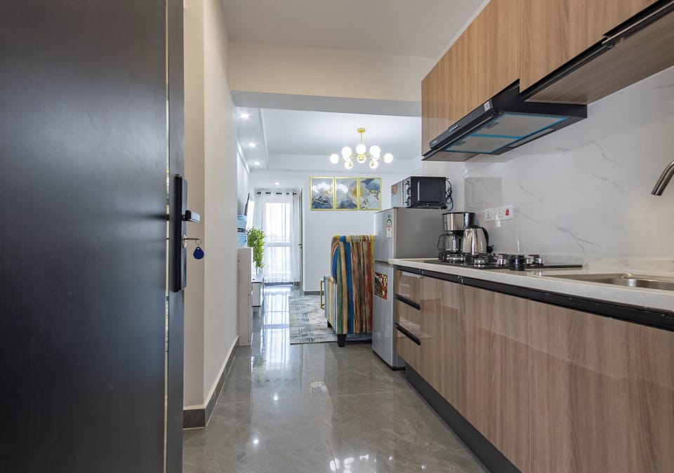 Deluxe Apartment, River View | Private kitchen | Electric kettle
