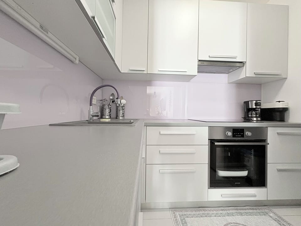 Deluxe Apartment, Balcony, City View | Private kitchen | Espresso maker, electric kettle, mixer, spices