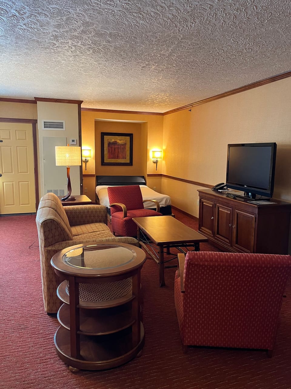 Comfortable living area with warm tones, perfect for relaxing after a day of adventure or enjoying time with loved ones.