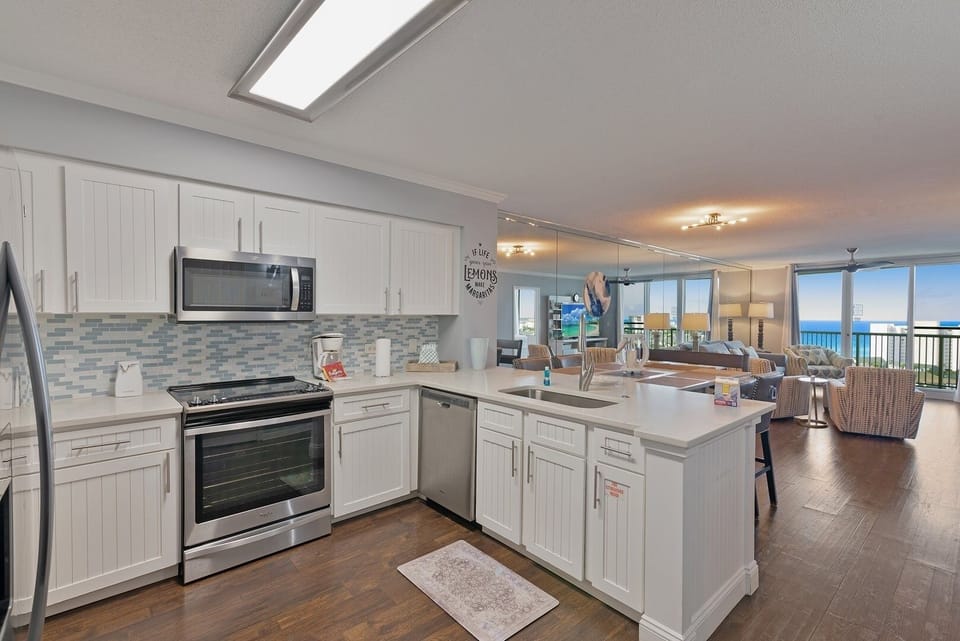 Indoors, Kitchen, Sink, Microwave, Oven