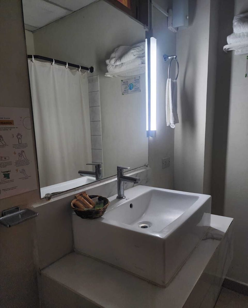 Shower, free toiletries, hair dryer (on request), towels