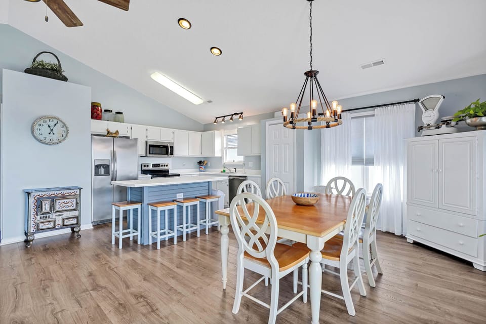 Dining Room and Kitchen with seating for 12.