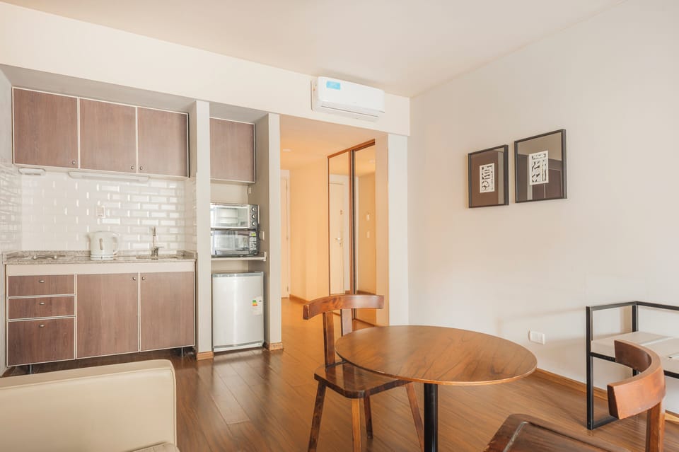 Classic Apartment, Balcony, City View | Private kitchen | Microwave, oven, stovetop, coffee/tea maker