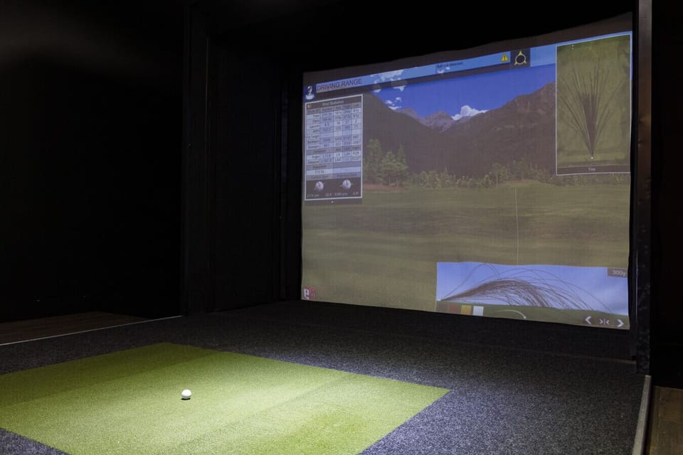 Golf simulator with accurate tracking and great for some weekend or after hours fun