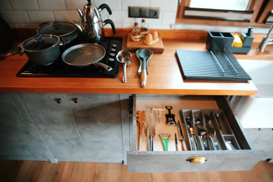 Villa | Private kitchen | Stovetop, dishwasher, coffee/tea maker, electric kettle