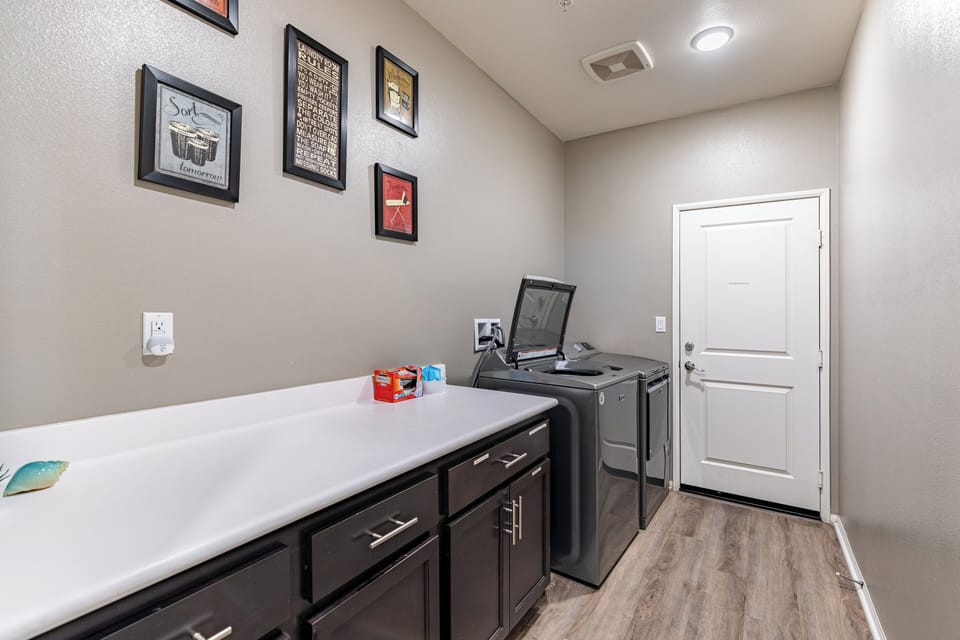 Laundry room.