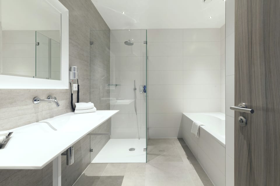 Deluxe Room, 1 Double Bed | Bathroom | Shower, rainfall showerhead, free toiletries, hair dryer