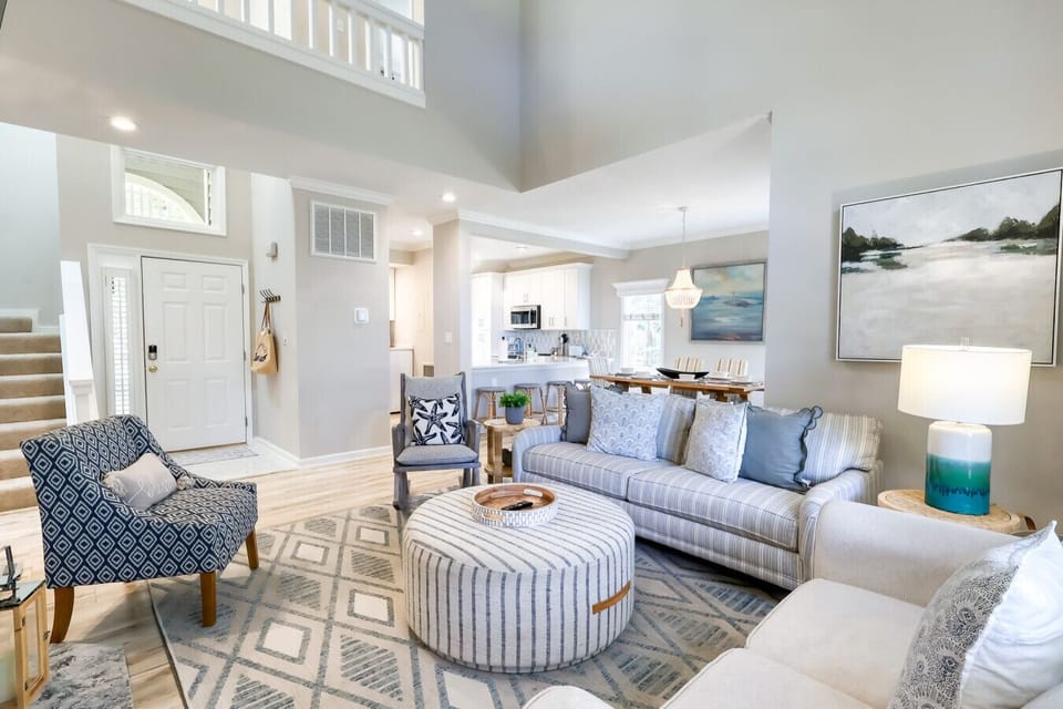 Living Room: Coastal Comfort with Stunning Lagoon Views