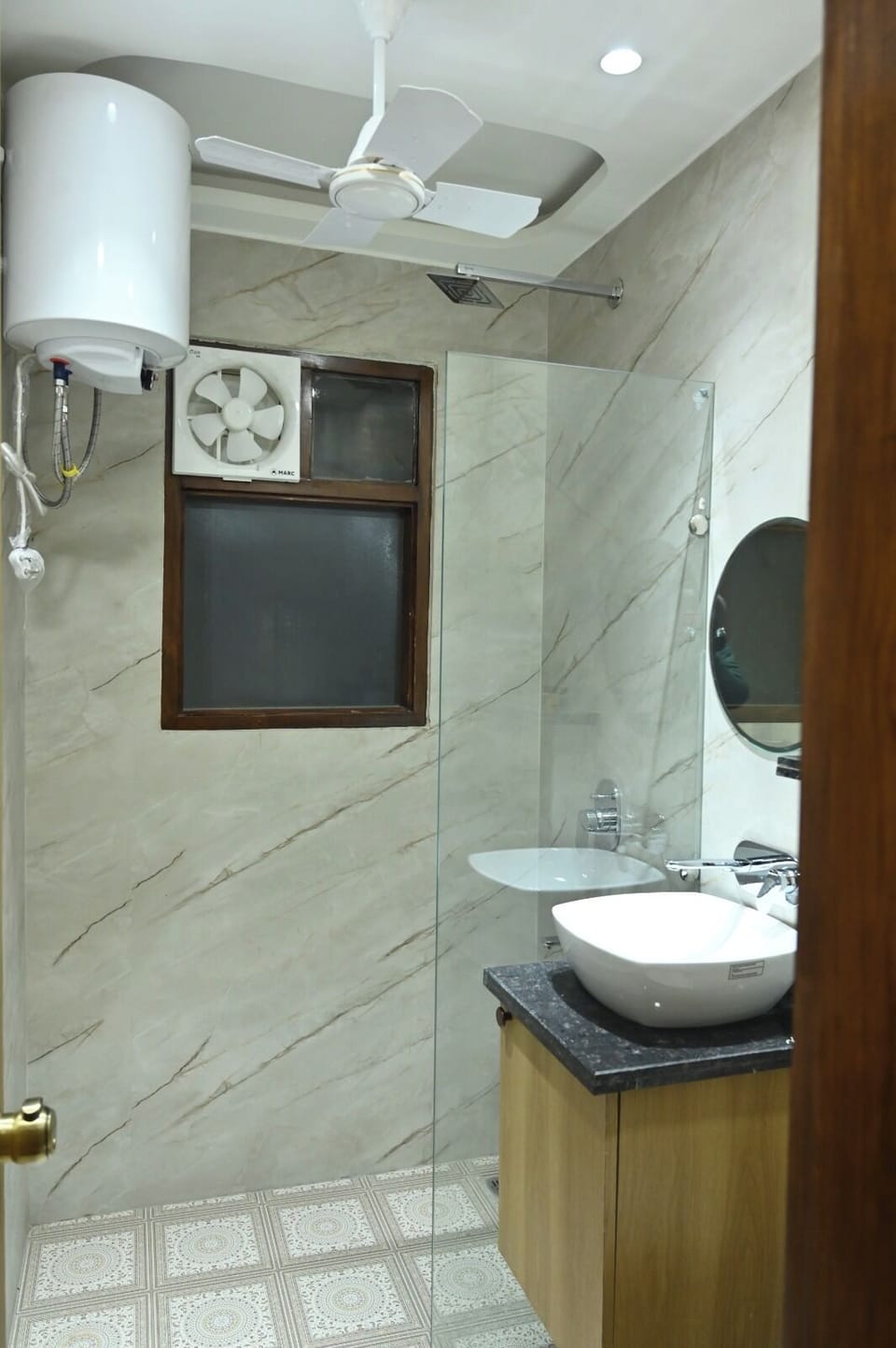 Hair dryer, towels