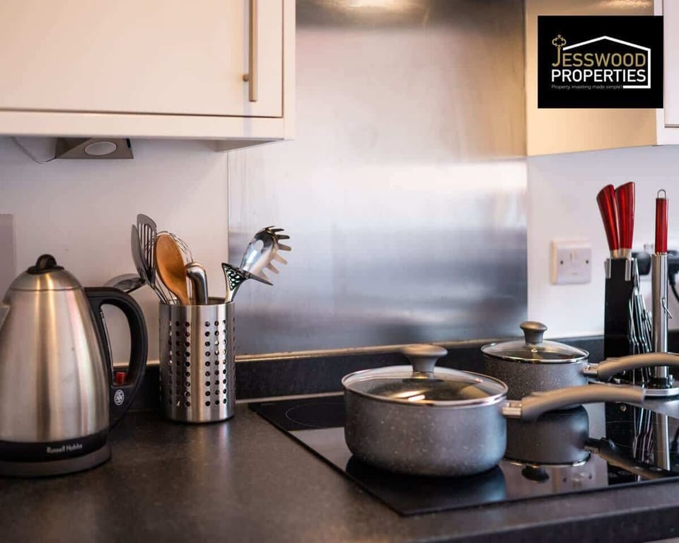 Kitchen at Jesswood Properties Short Lets & Serviced Accommodation