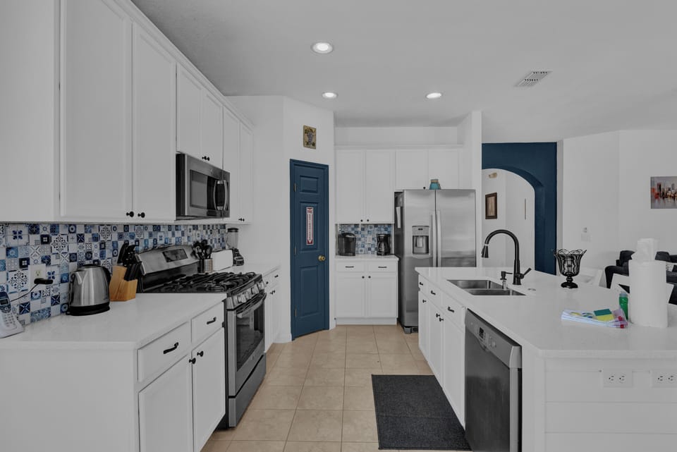Kitchen View with Stove, Dishwasher & Fridge