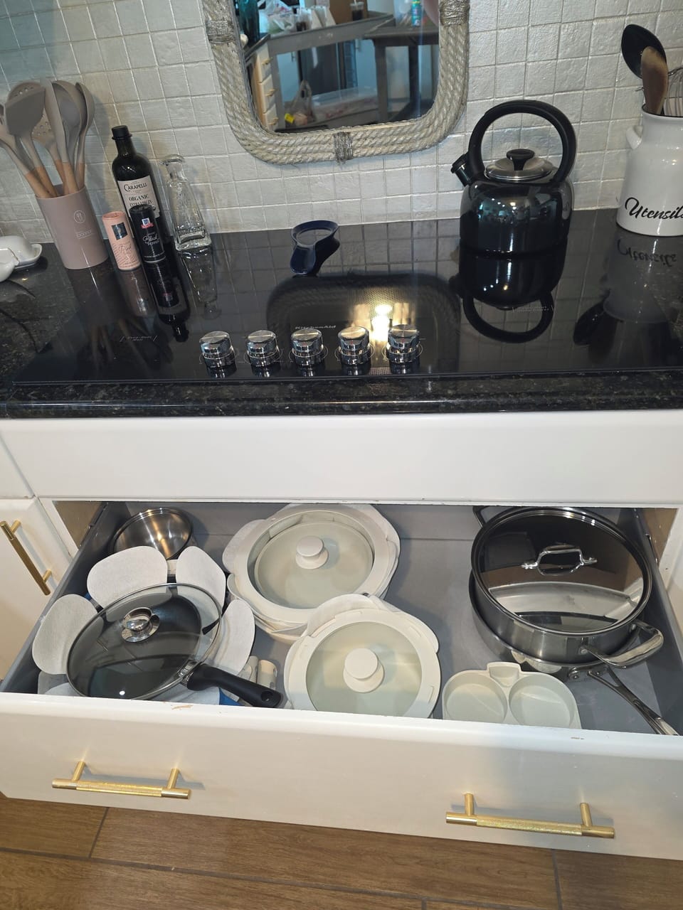Fully stocked pots and pans