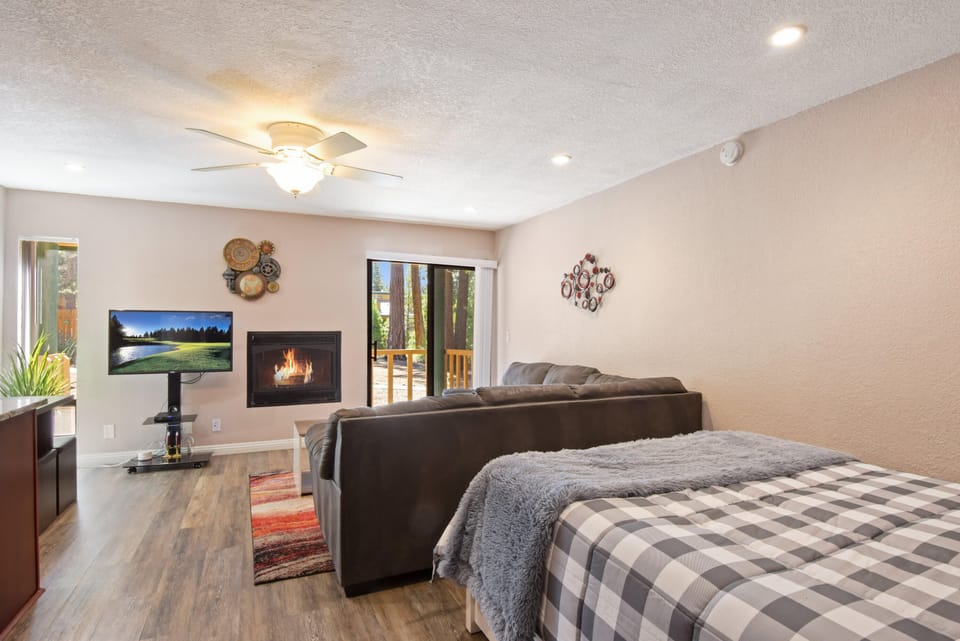 Studio with living area and murphy bed