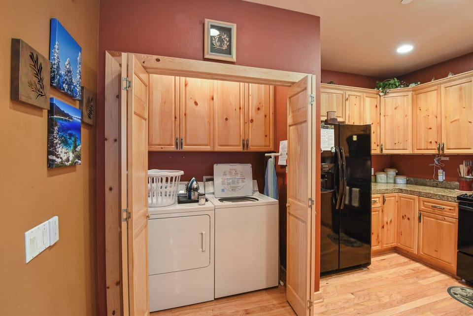 laundry closet off of the kitchen