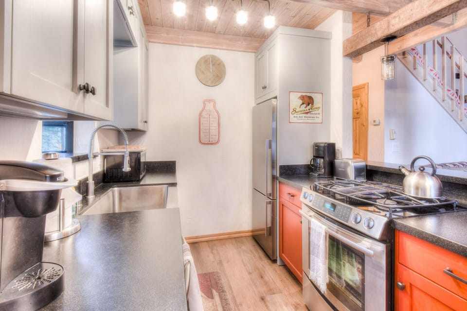 Fully equipped kitchen with modern appliances