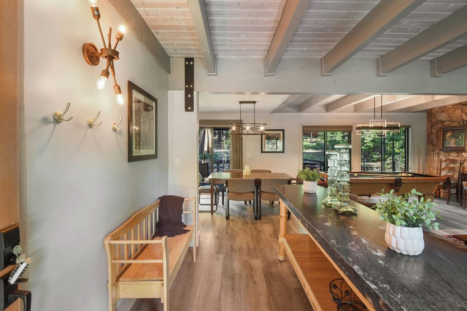 Comfort meets competition in this open living space