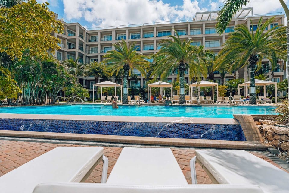 ENJOY THE PEACEFUL SOUNDS OF THE WATER FALL INFINITY POOL
