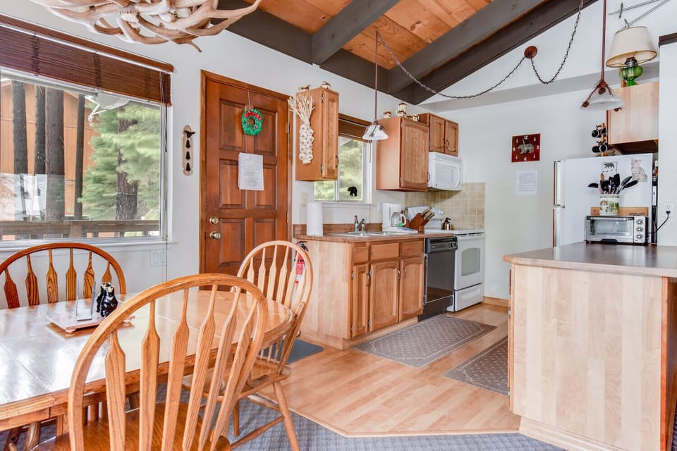 Kitchen w/ toaster oven, drip coffee pot, wineware and more